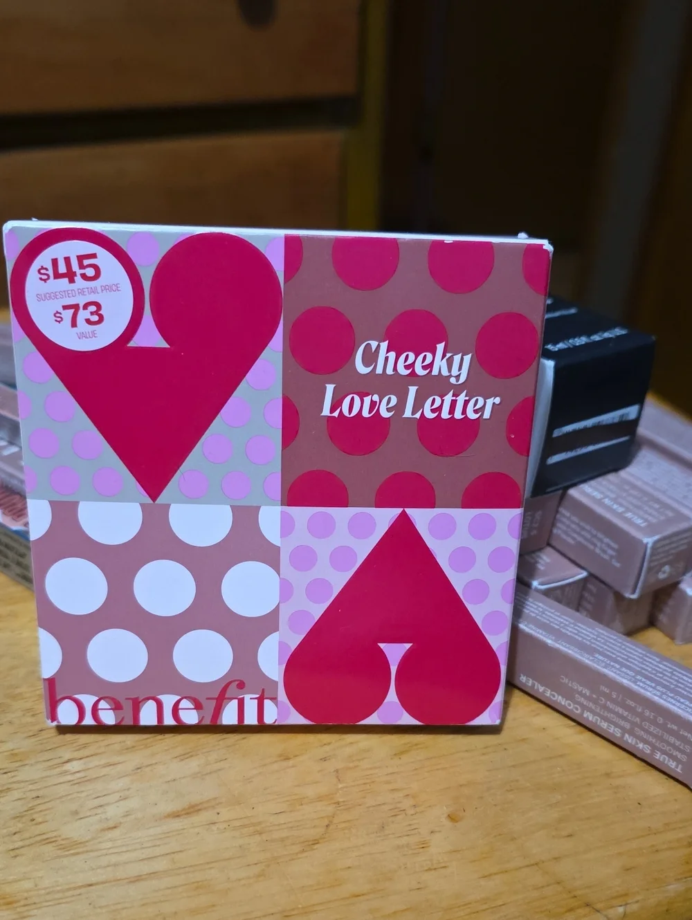 Benefit Cheeky Love Letter Palette in Pink & Red Polka Dot Packaging